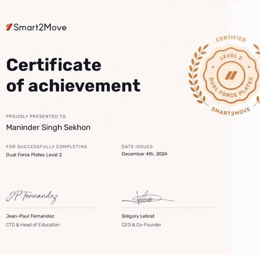 Smart2move level 2-Biomechanics swing forces